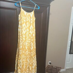 Yellow Patterned Maxi Dress